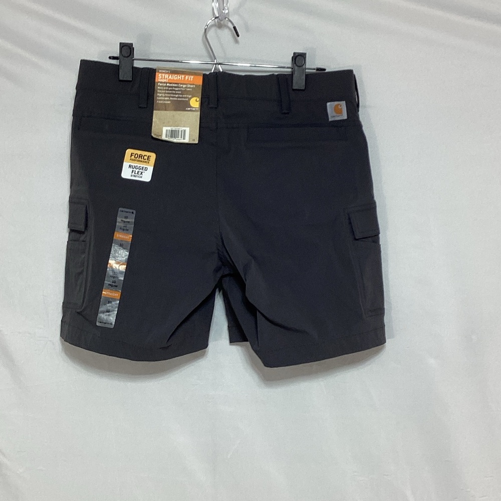 NWT Carhartt Women's Force Madden Gray Cargo shorts size 10 - Picture 3 of 10